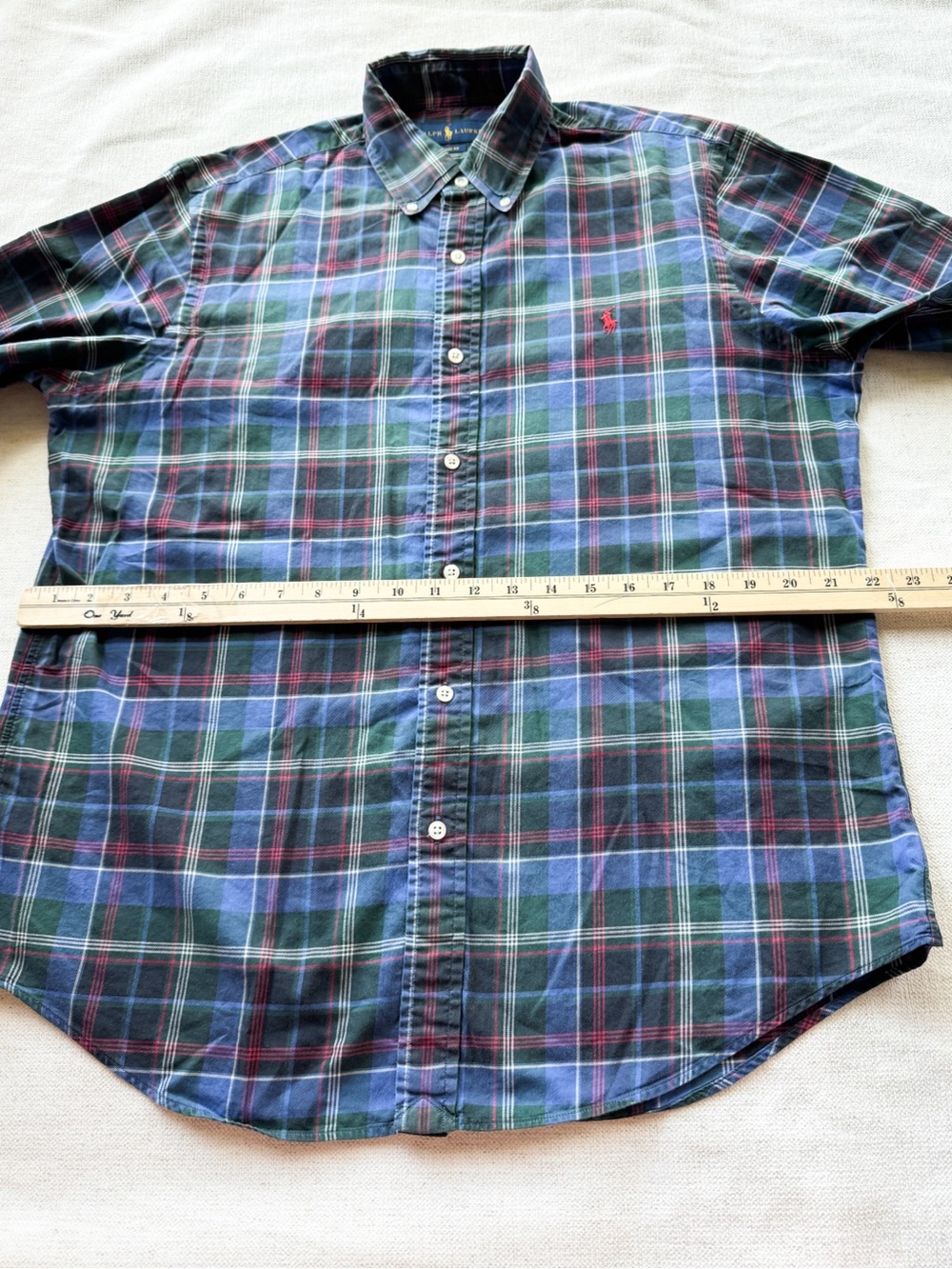 Polo Ralph Lauren Men's size M long sleeve Classic Button-Down Plaid Shirt - Picture 7 of 13